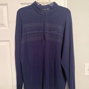 Travis Mathew Navy Zip-Up Sweater